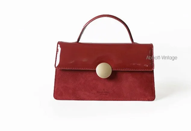 Cute Leather Red Womens Handbag Crossbody Bag Purse Shoulder Bag for Women