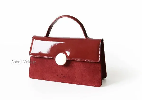 Cute Leather Red Womens Handbag Crossbody Bag Purse Shoulder Bag for Women