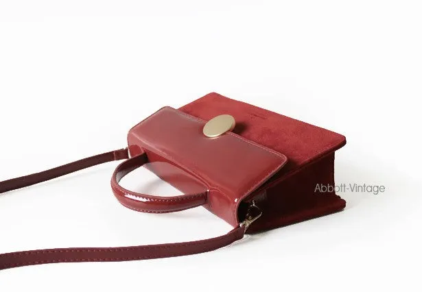 Cute Leather Red Womens Handbag Crossbody Bag Purse Shoulder Bag for Women