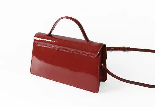Cute Leather Red Womens Handbag Crossbody Bag Purse Shoulder Bag for Women