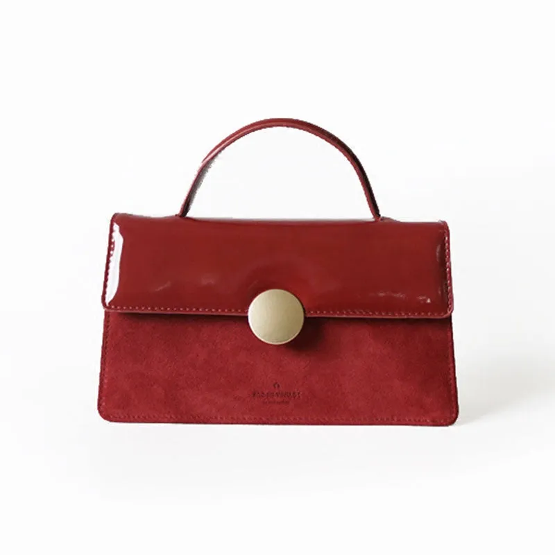 Cute Leather Red Womens Handbag Crossbody Bag Purse Shoulder Bag for Women