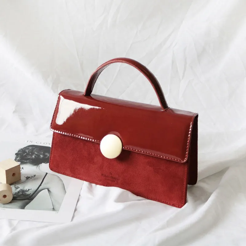 Cute Leather Red Womens Handbag Crossbody Bag Purse Shoulder Bag for Women