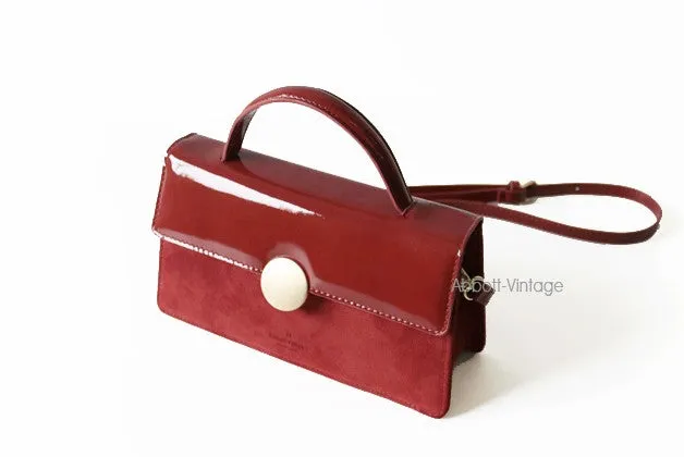 Cute Leather Red Womens Handbag Crossbody Bag Purse Shoulder Bag for Women