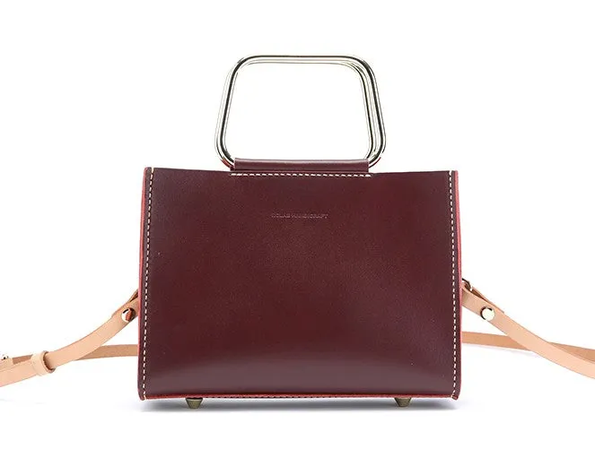Cute Leather Red Womens Mini Chain Purse Handbag Chain Shoulder Bags for Women