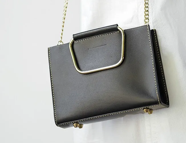 Cute Leather Red Womens Mini Chain Purse Handbag Chain Shoulder Bags for Women