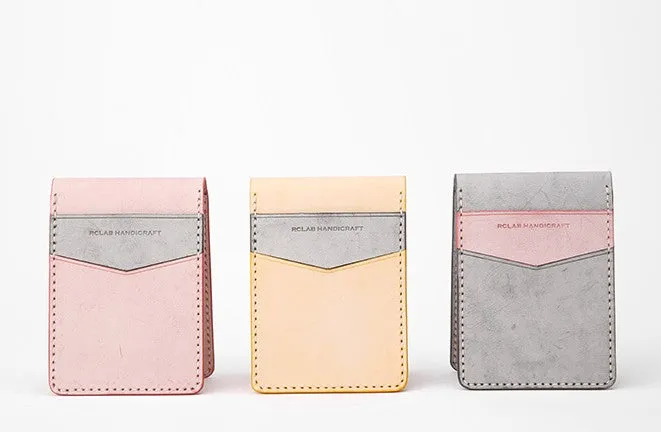 Cute Leather Womens Slim License Wallet Front Pocket Wallet Slim Card Wallet for Women