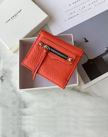 Cute Women Black Leather Card Holders Slim Card Wallet Black Bifold Credit Card Holder For Women