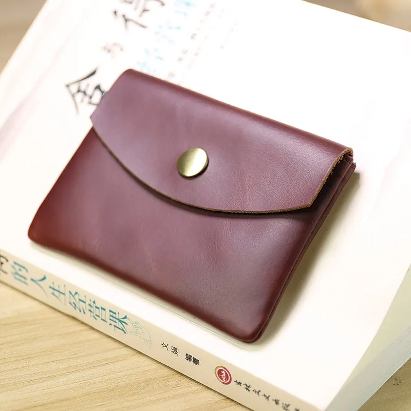 Cute Women Black Leather Mini Card Wallet Coin Wallets Slim Change Wallets For Women