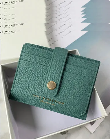Cute Women Black Leather Small Card Holders Card Wallet Slim Card Holder Credit Card Holder For Women
