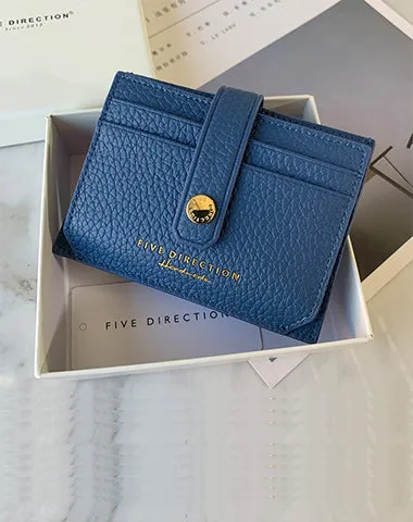 Cute Women Black Leather Small Card Holders Card Wallet Slim Card Holder Credit Card Holder For Women