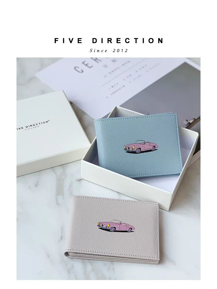 Cute Women Black SheepSkin Slim Card Holders Small Card Wallet Card Holder License Holder For Women