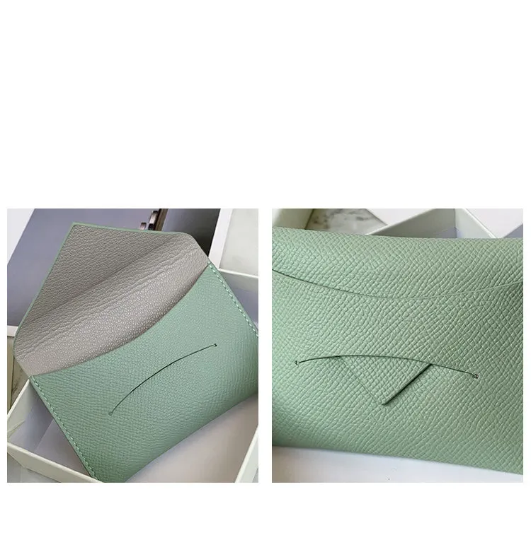 Cute Women Black Vegan Leather Slim Card Holder Card Wallets Slim Change Wallet Credit Card Holder For Women