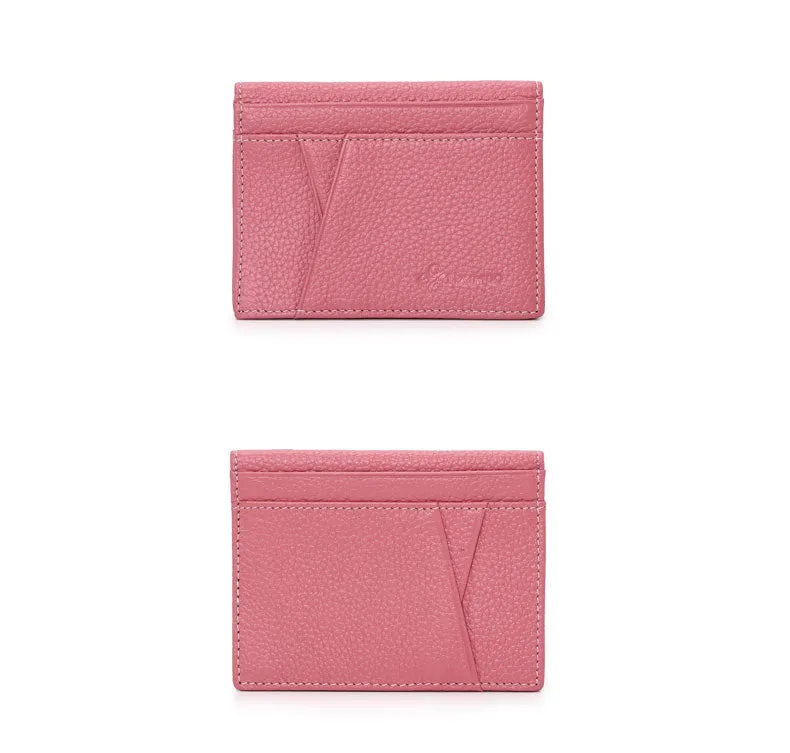 Cute Women Blue Leather Card Holder Slim Card Wallet Blue Card Holder Credit Card Holder For Women