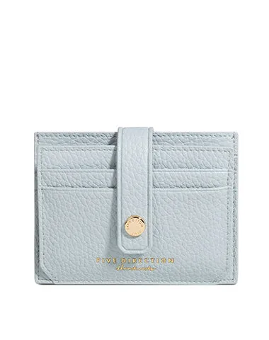 Cute Women Blue Vegan Leather Small Card Holder Card Wallet Slim Card Holder Credit Card Holder For Women