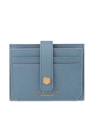 Cute Women Blue Vegan Leather Small Card Holder Card Wallet Slim Card Holder Credit Card Holder For Women