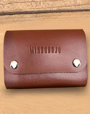 Cute Women Brown Leather Card Holders Coin Wallet Multi Card Wallet For Women