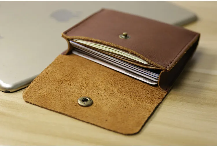 Cute Women Coffee Leather Card Wallet Coin Wallets Mini Change Wallets For Women