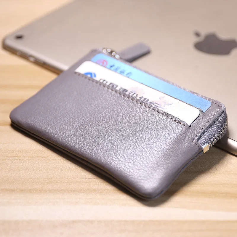 Cute Women Coffee Leather Mini Card Wallet Coin Wallets Slim Change Wallets For Women