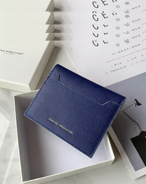 Cute Women Dark Blue Leather Card Holders Slim Card Wallet Card Holder Wallet For Women
