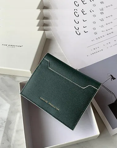 Cute Women Dark Coffee Leather Card Holders Slim Card Wallet Card Holder Wallet For Women