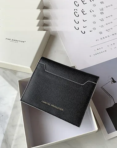 Cute Women Dark Coffee Leather Card Holders Slim Card Wallet Card Holder Wallet For Women