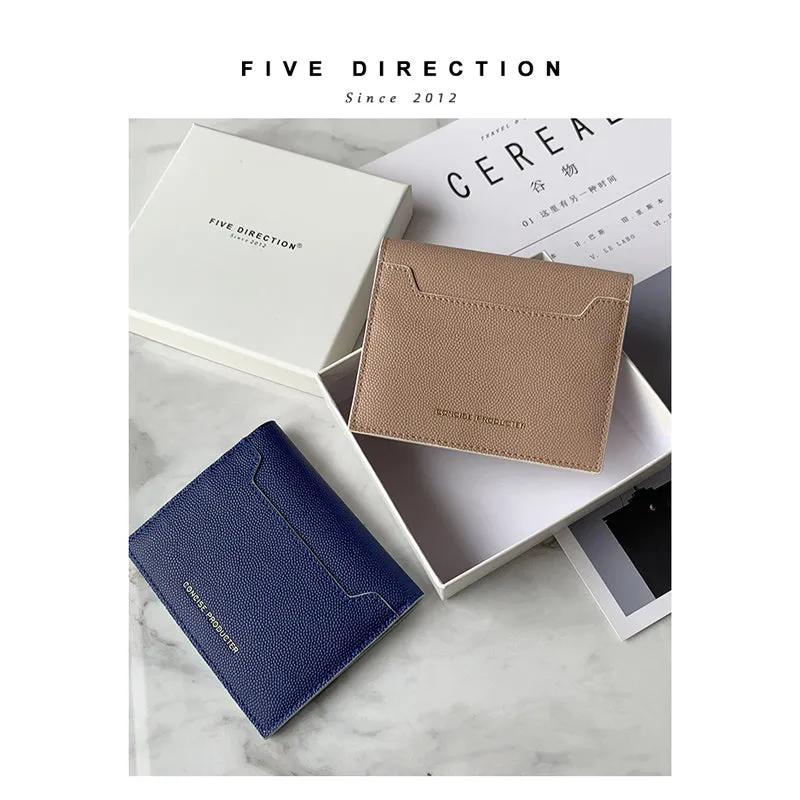 Cute Women Dark Coffee Leather Card Holders Slim Card Wallet Card Holder Wallet For Women