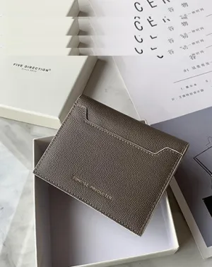 Cute Women Dark Coffee Leather Card Holders Slim Card Wallet Card Holder Wallet For Women
