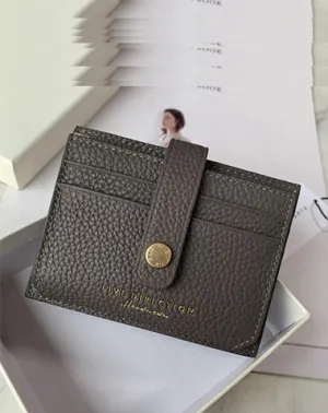 Cute Women Dark Gray Leather Small Card Holders Card Wallet Slim Card Holder Credit Card Holder For Women