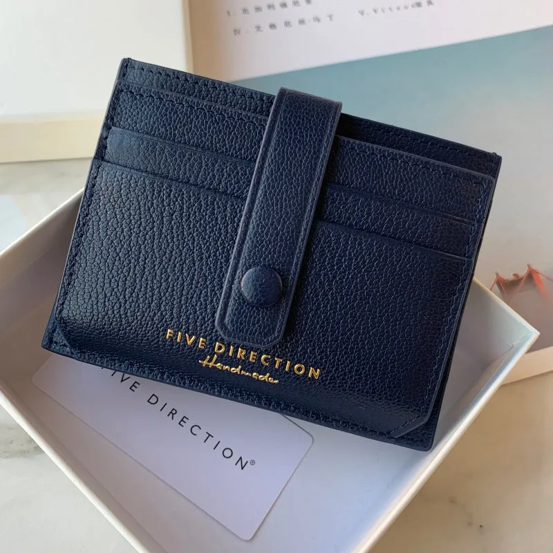 Cute Women Dark Green Leather Card Holder Slim Card Wallet Dark Green Small Card Holder Credit Card Holder For Women