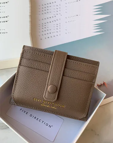 Cute Women Dark Green Leather Card Holder Slim Card Wallet Dark Green Small Card Holder Credit Card Holder For Women