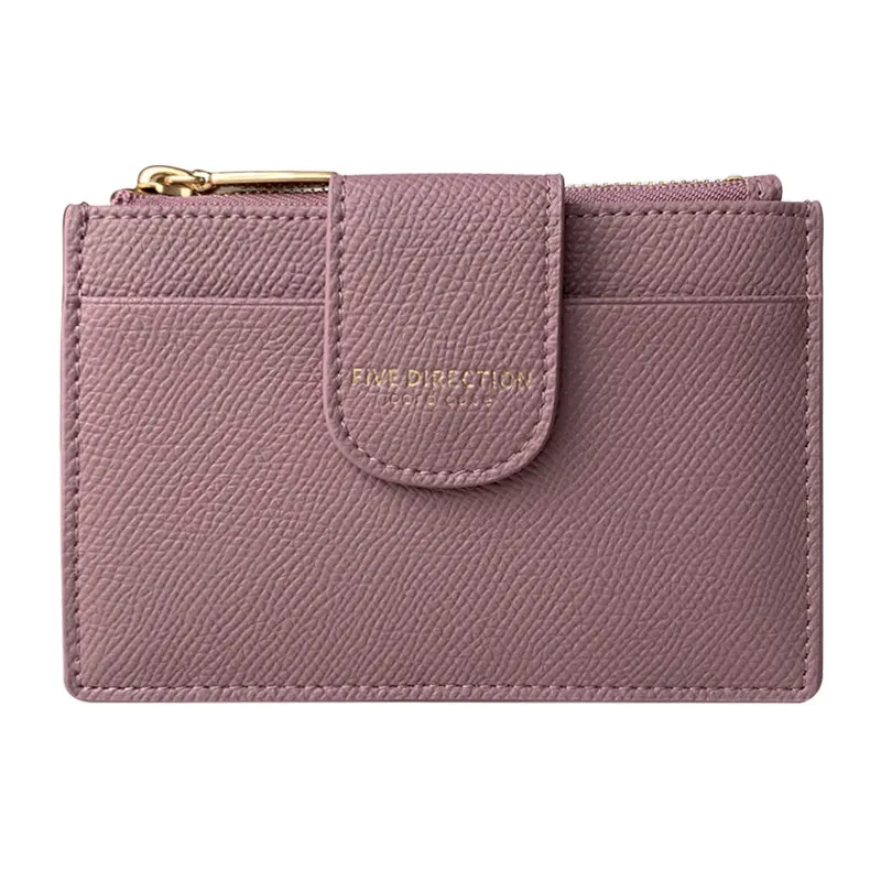 Cute Women Dark Green Vegan Leather Slim Card Wallet Card Holder Wallet Change Wallet For Women