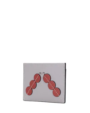 Cute Women Gray Leather Card Holder Slim Card Wallet Gray Card Holder Credit Card Holder For Women