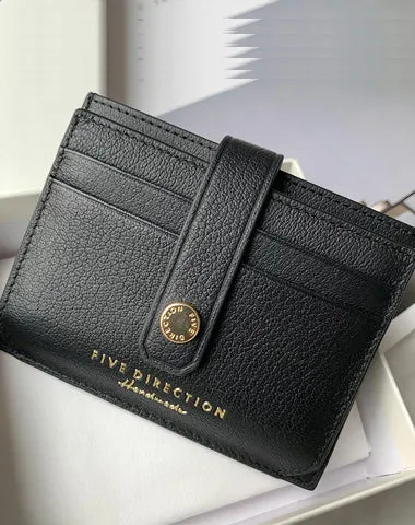 Cute Women Gray Sheepskin Card Holder Slim Card Wallet Gray Small Card Holder Credit Card Holder For Women