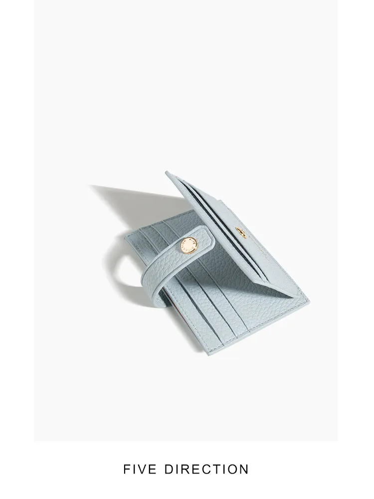 Cute Women Gray Vegan Leather Small Card Holder Card Wallet Slim Card Holder Credit Card Holder For Women
