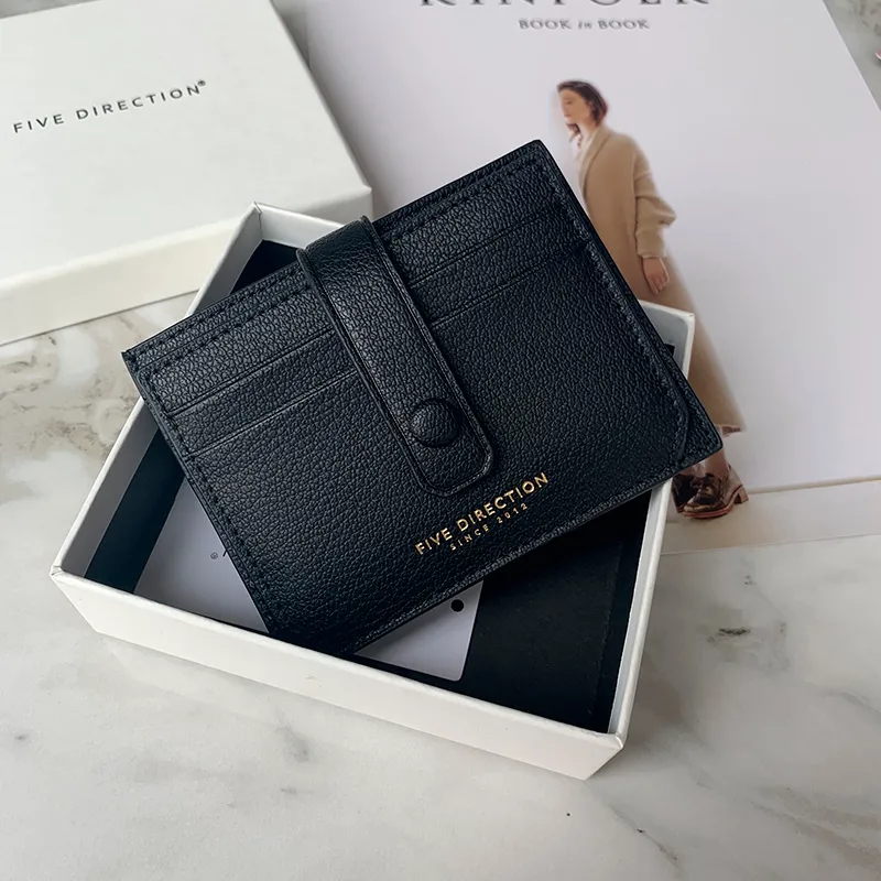 Cute Women Gray Vegan Leather Small Card Holder Card Wallets Slim Card Holders Credit Card Holder For Women