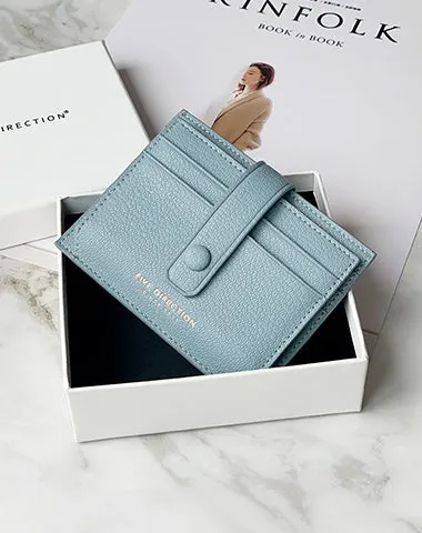 Cute Women Gray Vegan Leather Small Card Holder Card Wallets Slim Card Holders Credit Card Holder For Women