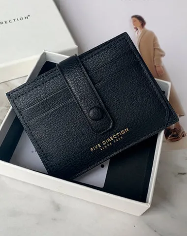 Cute Women Gray Vegan Leather Small Card Holder Card Wallets Slim Card Holders Credit Card Holder For Women