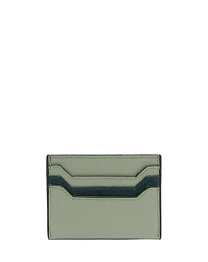 Cute Women Green Leather Card Holder Contrast Color Card Wallet Card Holder Credit Card Holder For Women