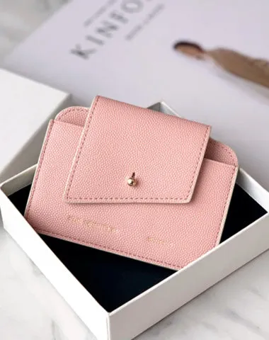 Cute Women Green Leather Card Holders Slim Card Wallet Coin Holder Change Wallet For Women