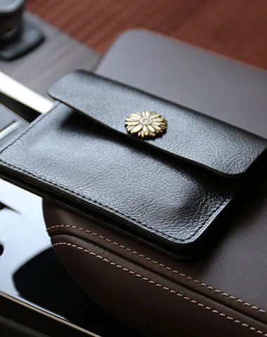 Cute Women Green Leather Mini Card Wallet Sunflower Coin Wallets Slim Change Wallets For Women
