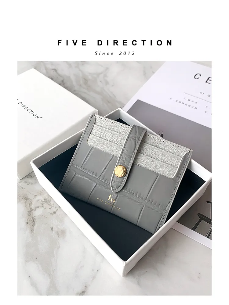 Cute Women Green Vegan Leather Card Holder Crocodile Pattern Card Holder Wallets Slim Credit Card Holder For Women