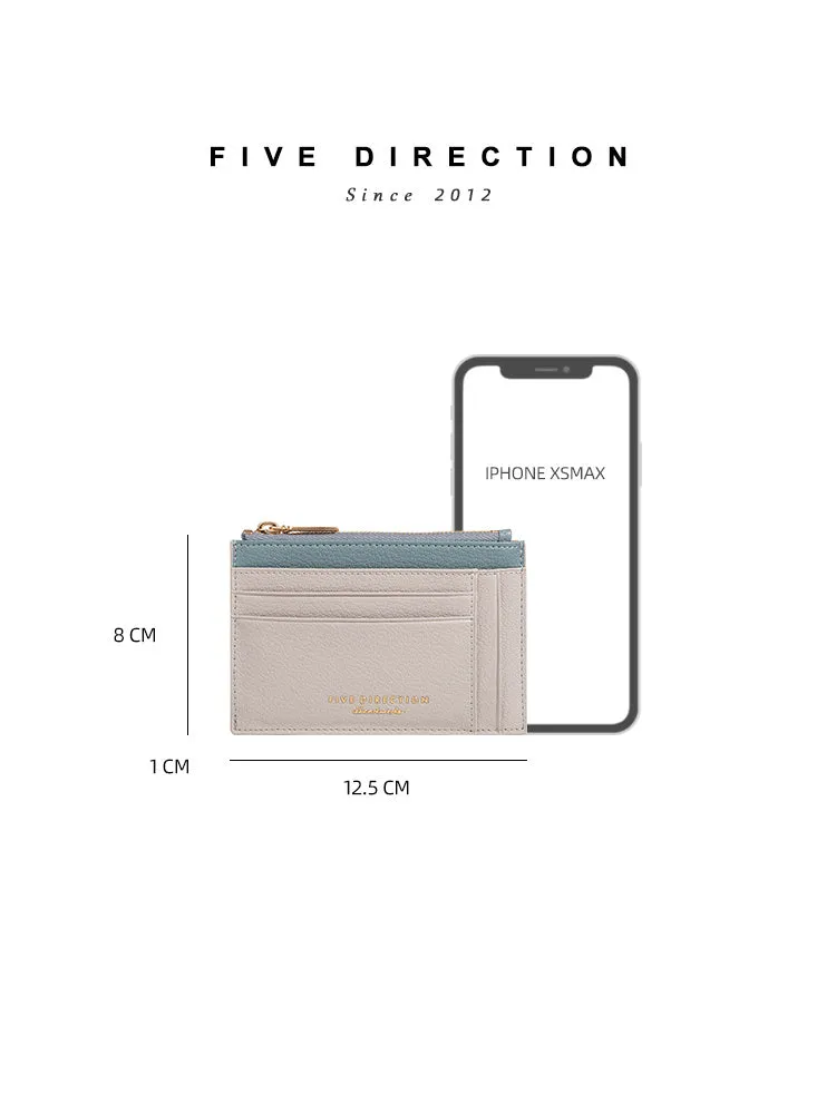 Cute Women Green Vegan Leather Slim Card Holders Small Card Wallet Card Holder Credit Card Holder For Women