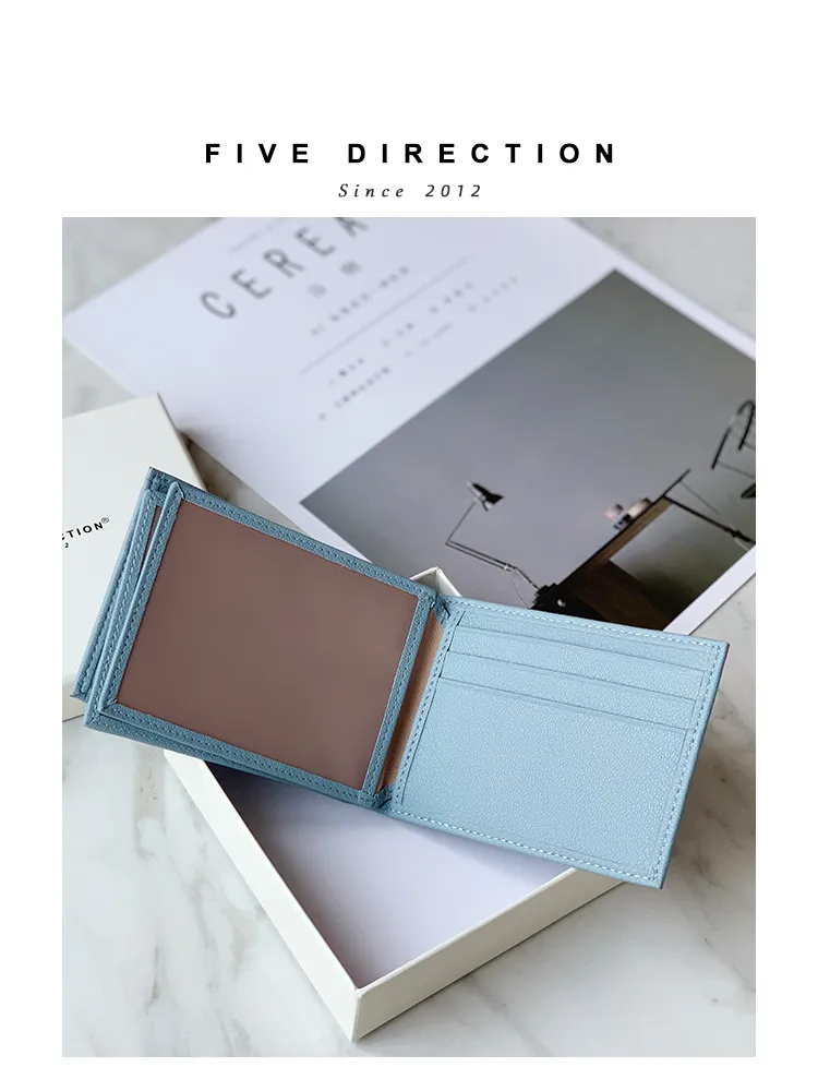 Cute Women Khaki SheepSkin Slim Card Holders Small Card Wallet Card Holder License Holder For Women