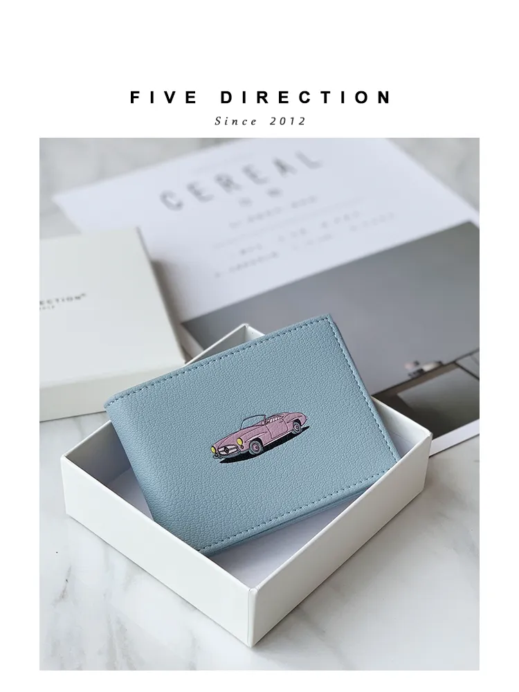 Cute Women Khaki SheepSkin Slim Card Holders Small Card Wallet Card Holder License Holder For Women