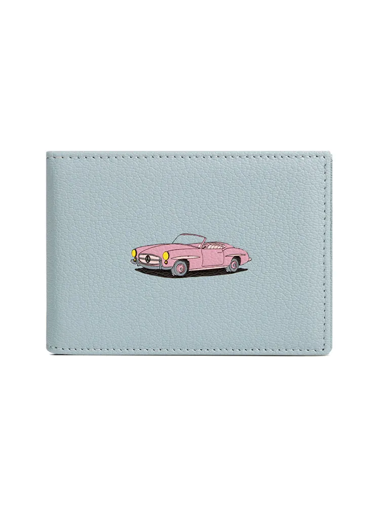 Cute Women Khaki SheepSkin Slim Card Holders Small Card Wallet Card Holder License Holder For Women