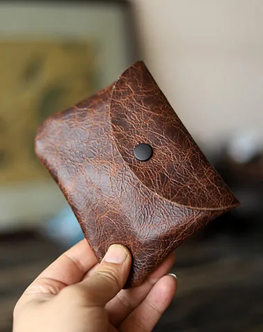 Cute Women Leather Card Holder Coin Purse Minimalist Coin Wallet For Women