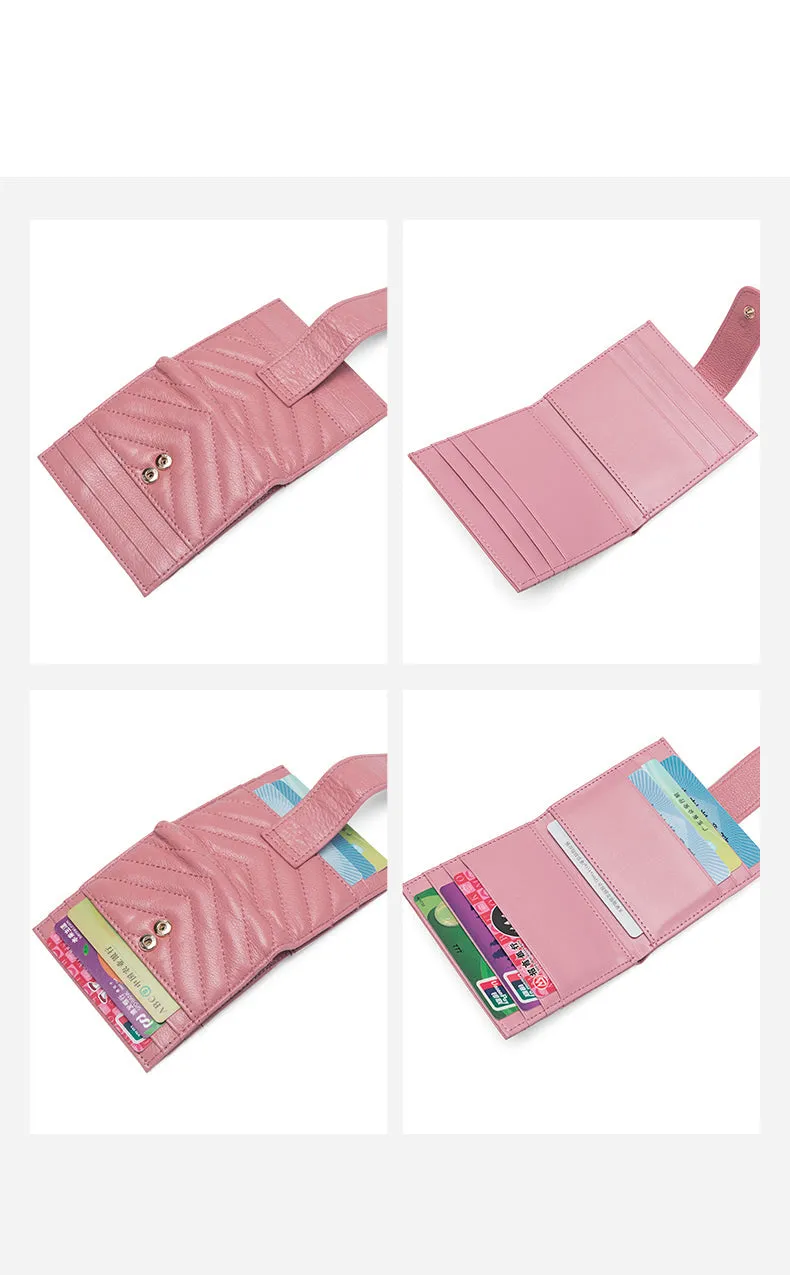 Cute Women Leather Card Holder Small Card Wallet Card Holder Small Wallet Credit Card Holder For Women