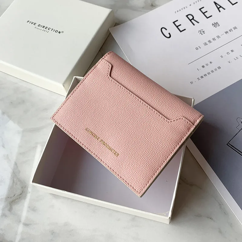 Cute Women Pink Leather Card Holders Slim Card Wallet Card Holder Wallet For Women