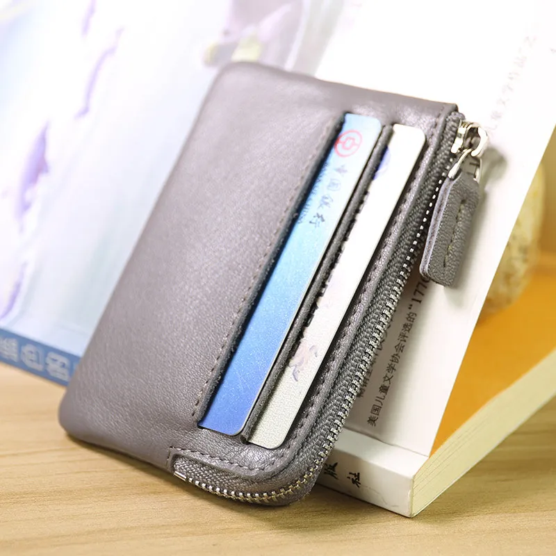 Cute Women Pink Leather Mini Card Wallet Coin Wallets Slim Change Wallets For Women