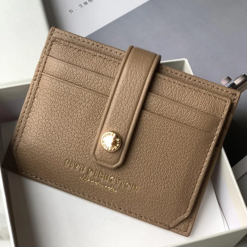 Cute Women Pink Sheepskin Card Holder Slim Card Wallet Pink Small Card Holder Credit Card Holder For Women